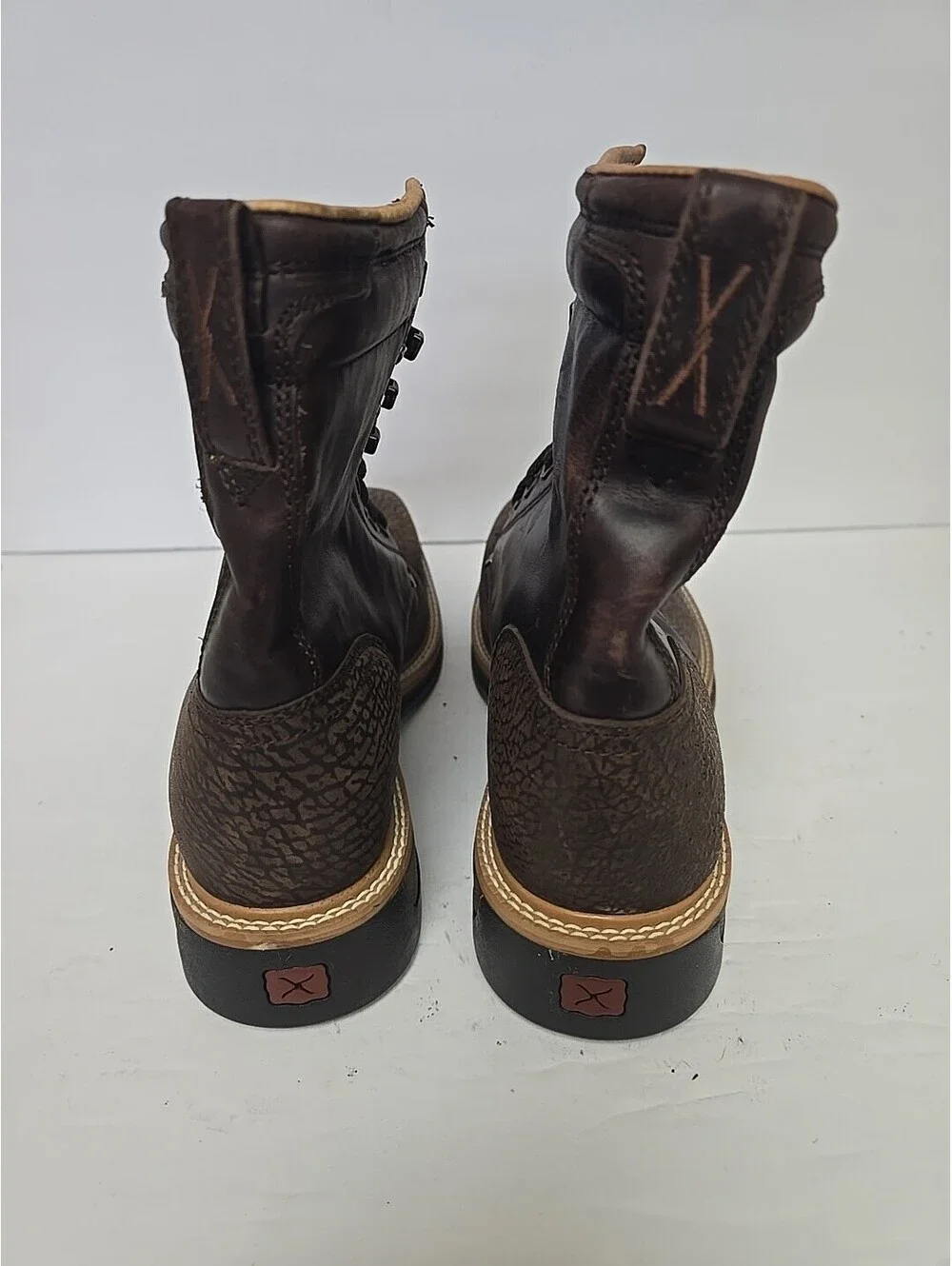 Twisted X Men's MLCAL01 Lacer Alloy Toe Square Toe Work Boot Brown Size 10.5D